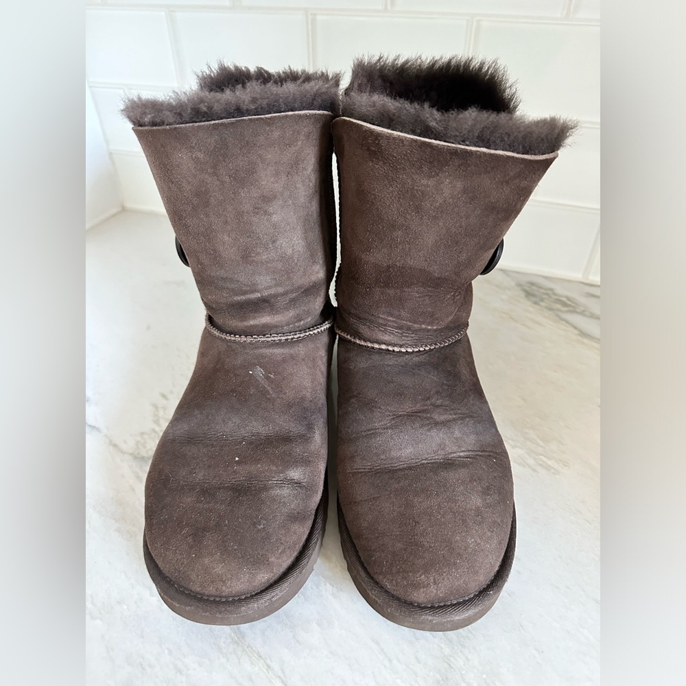 Ugg Single Button Bailey In Brown, Size 7 - image 7